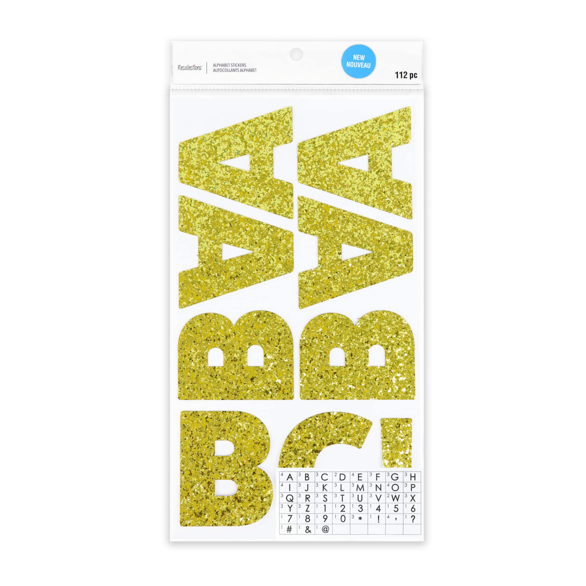 Gold Chunky Glitter Alphabet Stickers by Recollections™